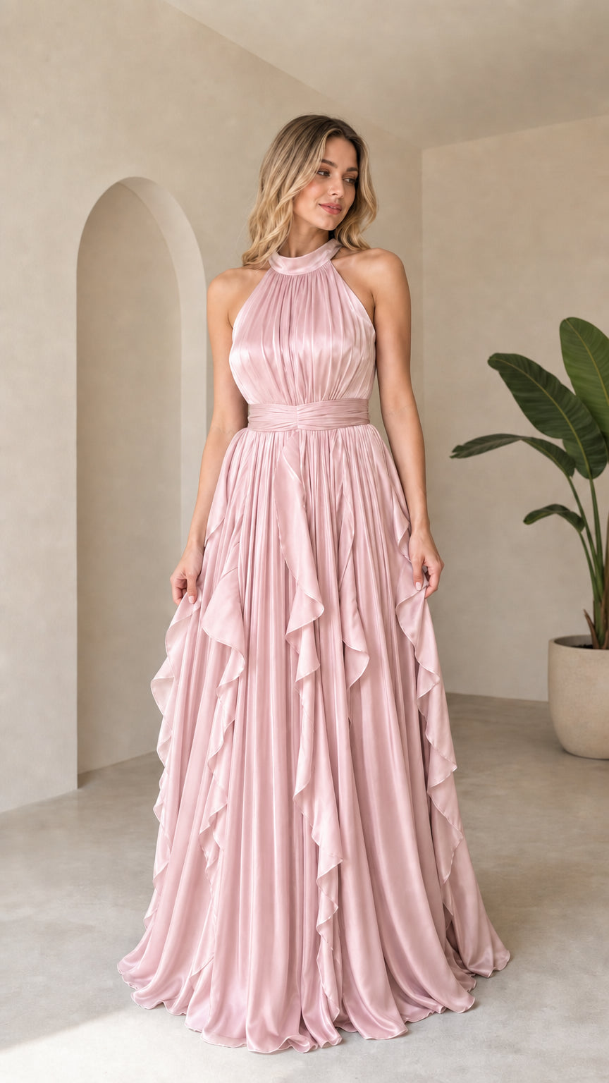 Full length view in pink