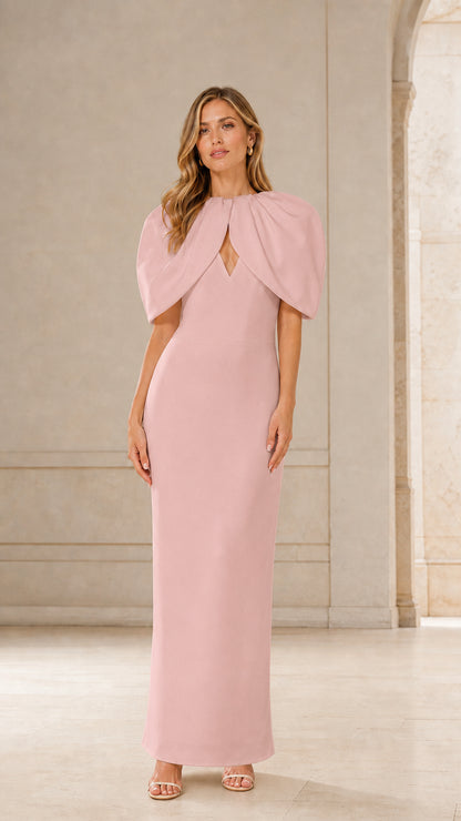Full-length front view of pink color variant
