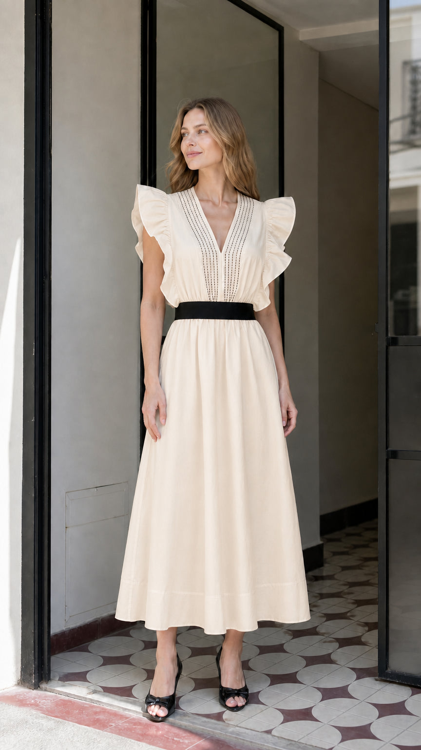 Full length view of cream color variant